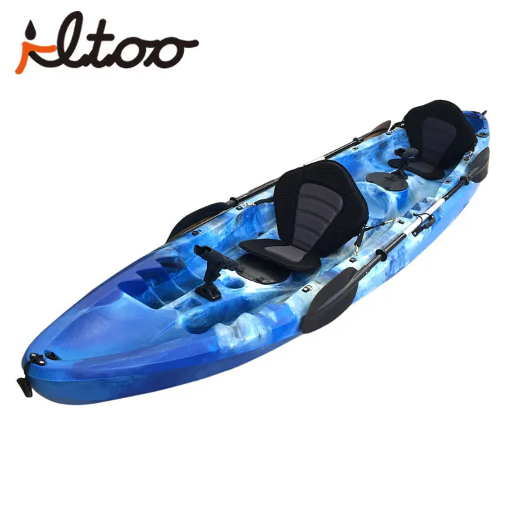 China manufacturer rotomolded plastic 2+1 family tandem kayak