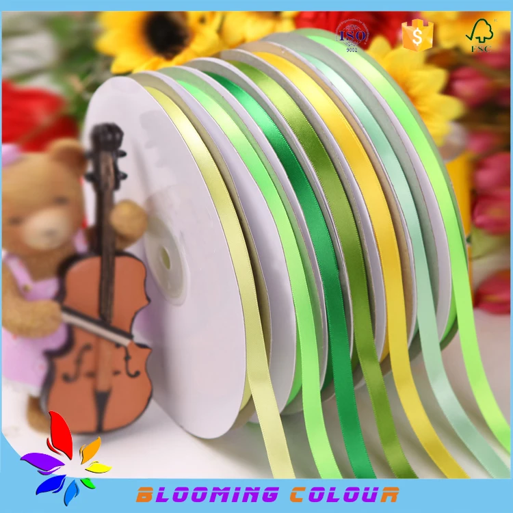 High end different colors polyester satin ribbon