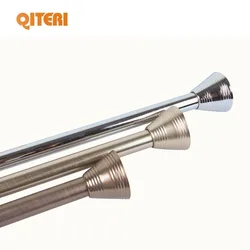 Non-drilling wall  adjustable lock mechanism shower curtain rod
