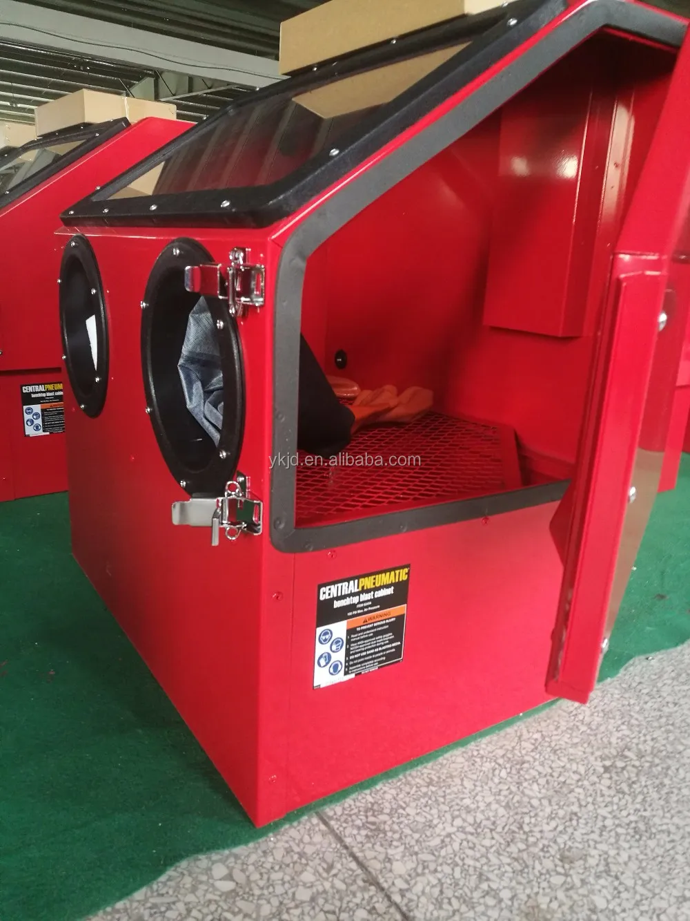 100L Box Type Small Sand Blasting Machine Derusting Automatic Drum Sandblaster Machine Sablage
