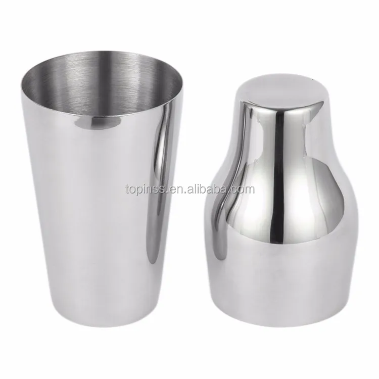 Hot sale Popular Stainless Steel Bartender Tools French Parisian Cocktail Shaker in silver 600ml