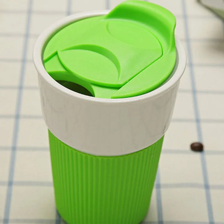 
Wholesale ceramic cups with silicone sleeve 