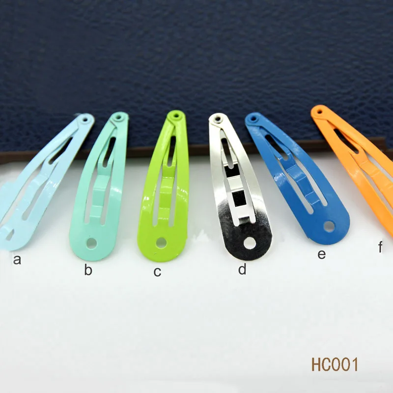 Fashion metal snap hair clip with hole HC001