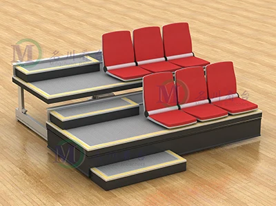 Zhen school telescopic seating  retractable tribune with steel structure