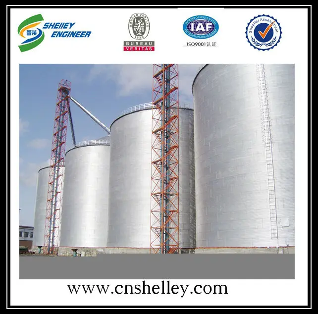 corrugated steel soybean meal grain storage silo