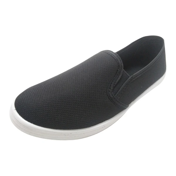 ODM OEM black cheap prison injection plimsoles plimsolls canvas espadrilles
