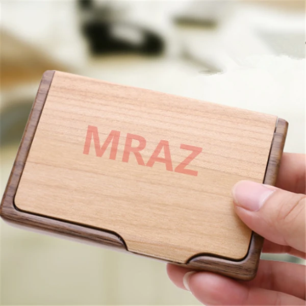 
Hot sale handmade corporate gifts walnut maple wood Christmas wooden business card holder 