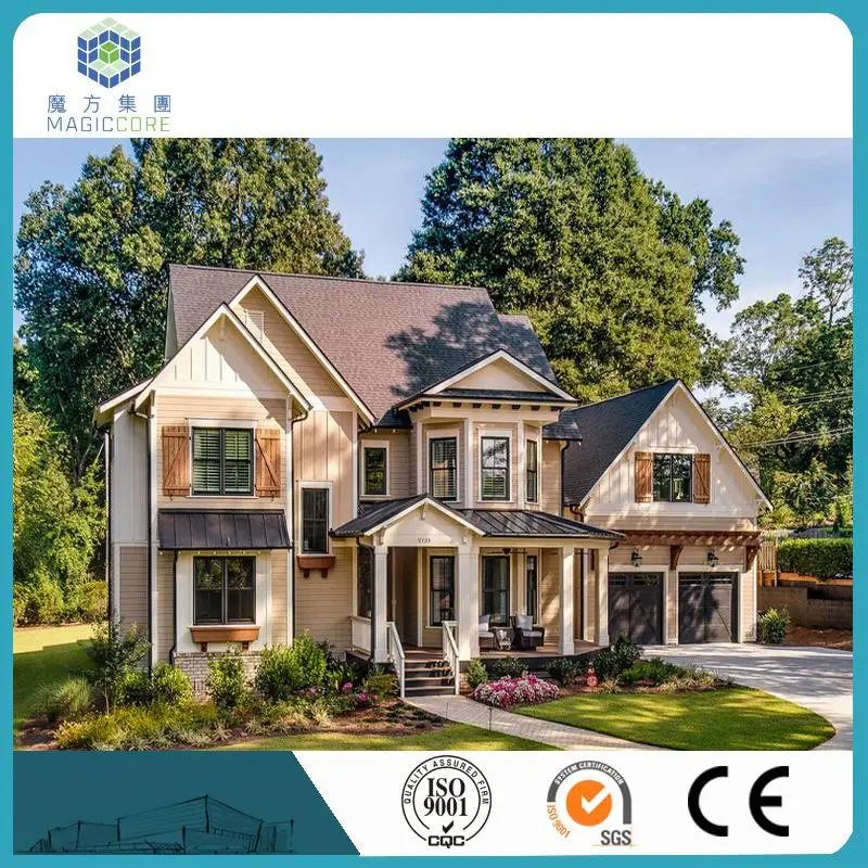 cold rolling steel ready made villa design lowes ceramic village houses modern light gauge steel structure villa