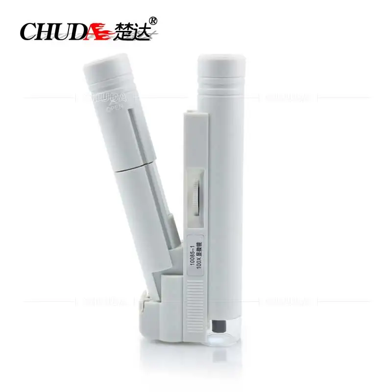 Мини Портативный микроскоп алмазное ювелирное изделие увеличительное стекло со светодиодной подсветкой