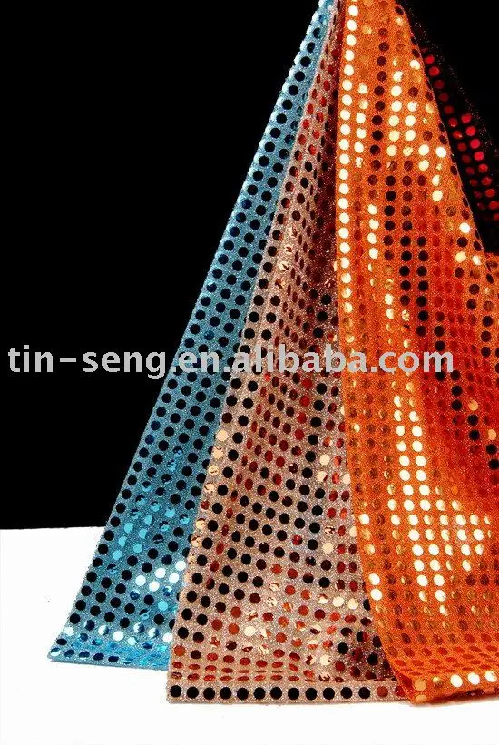 Royal Blue Polka Dot 6mm sequin fabric for home decoration
