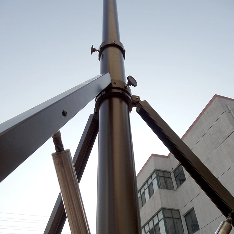 Anodizing communication mast Pneumatic telescopic tripod pole mobile hard