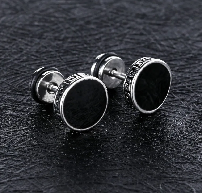 Bulk stud earring  cheap earring men black korean earring for men