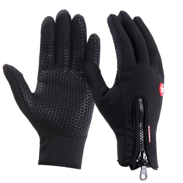Wholesale windproof touch cellphone screen sport outdoor women cycling black drive gloves mens