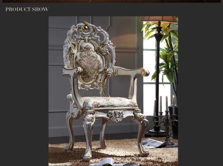 hand carved furniture - classic dining room furniture made in china armchair