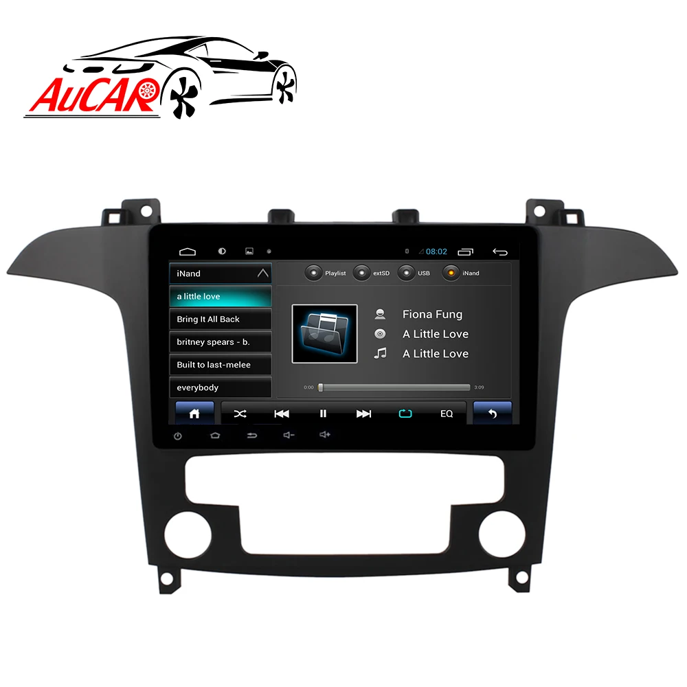 Автомобильный мультимедийный плеер AuCAR 9 дюймов Android 10 сенсорный экран стерео видео аудио головное устройство автомобильное радио для Ford S-Max Galaxy