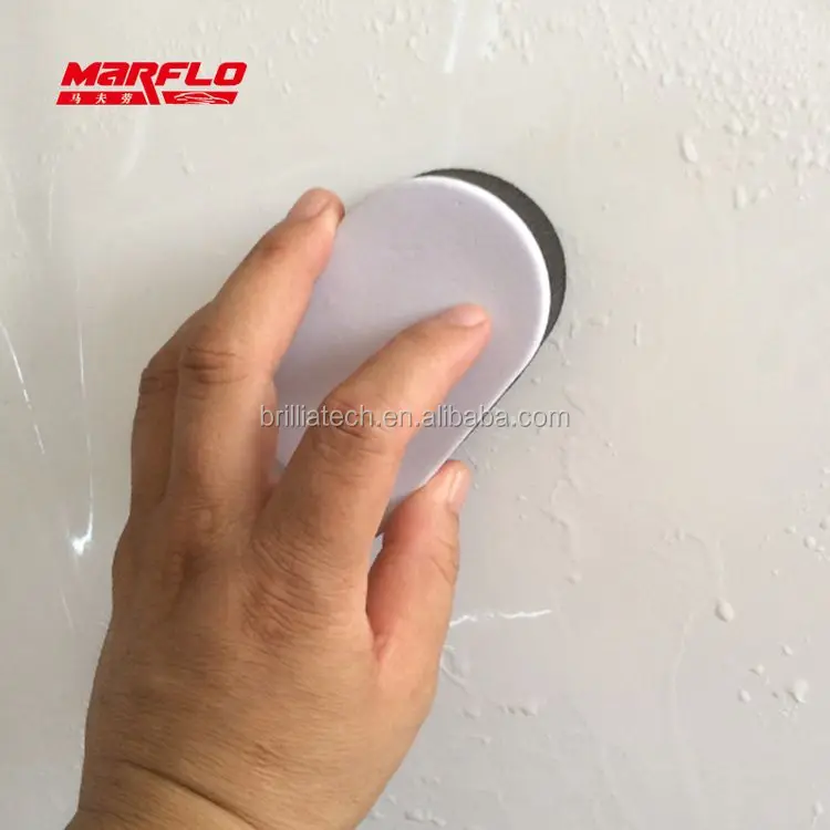 
BT-2016A Marflo Magic Clay Bar 4pcs with Sponge Applicator Blue Yellow Auto Cleaning Clay Bar Car Detailing Clay Cleaner Pad 