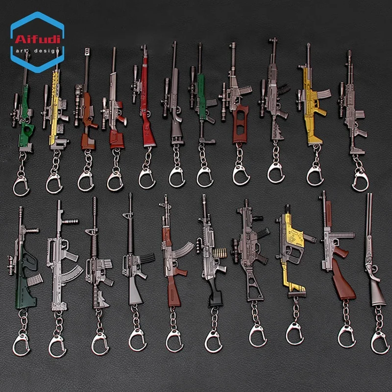 
bulk Flash Bomb Grenade Weapon Airdrop box Pan 98K AK47 Gun Helmet Keychain 