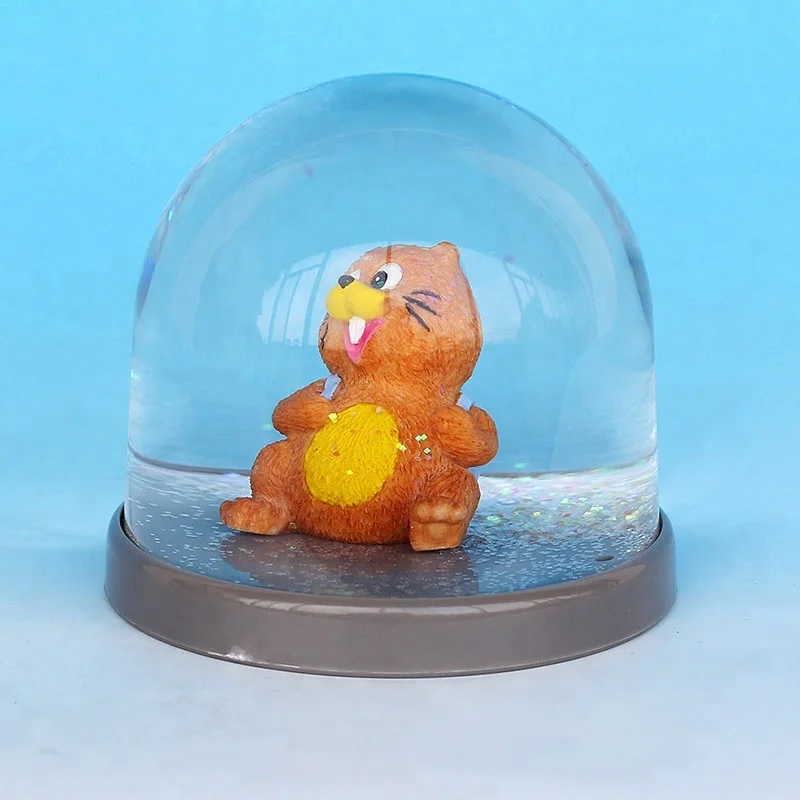 Белки Серия животных пластиковый снежный шар для продажи прочный акриловый подарки водный детей