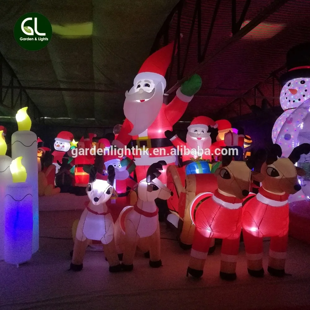 Wholesales inflatable santa claus balloon outdoor Christmas for party decoration