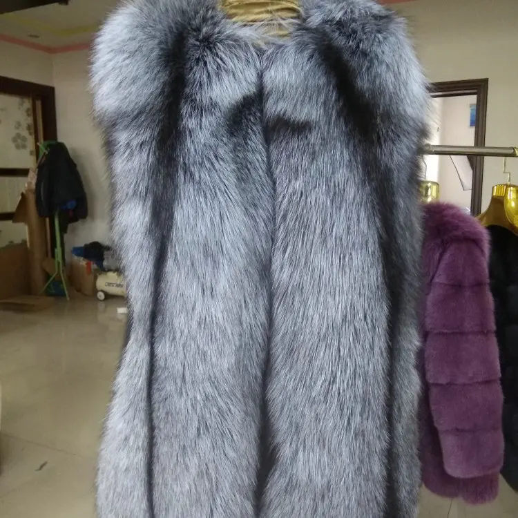 2018 new fashion Apparel Natural raccoon fur  Gilet Women raccoon  Fur Vest