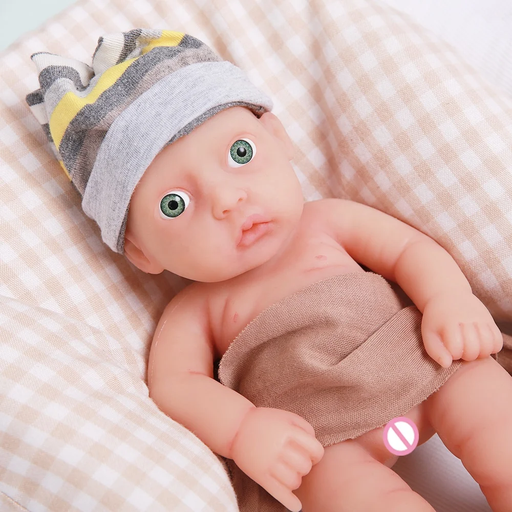 11 inch Super Cute Adorable Mini Reborn Baby Doll Full Body Soft Silicone