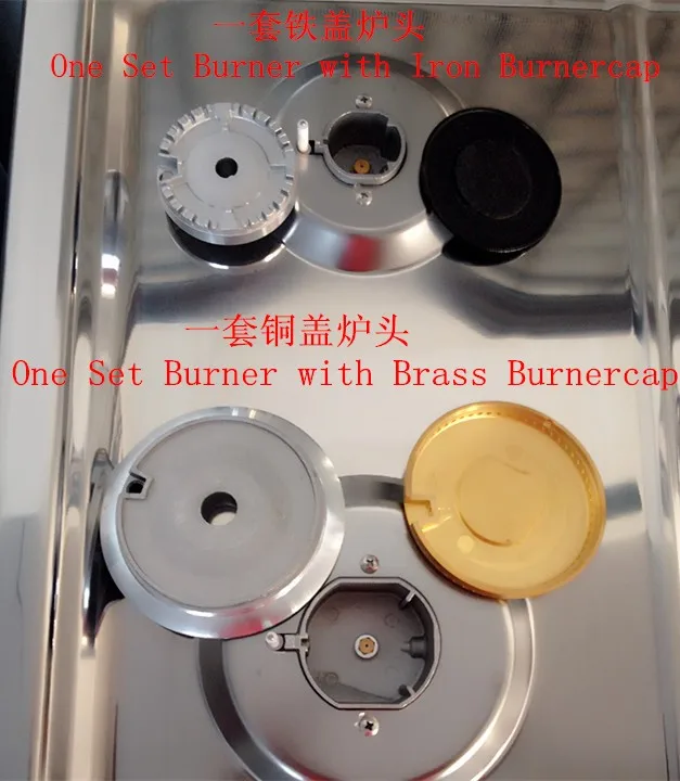 Zhongshan hot sale cheap stand gas cooker oven with 4 brass cap gas bunrers for south American