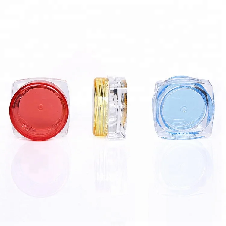 Hot sale 3g 5g mini small cheap empty square cosmetic plastic lotion jar