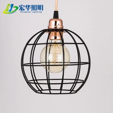 New popular fashion Nordic retro bird cage iron wire pendant light for decoration
