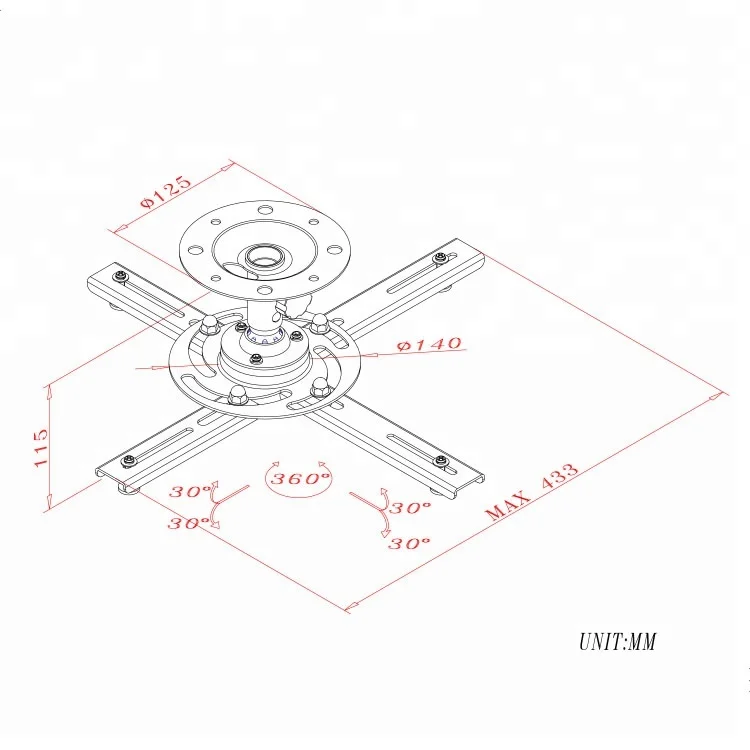 Factory direct sale projector mount with VESA 150*400