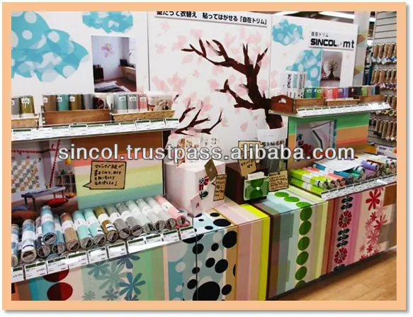 The masking paper made by Japanese washi is decor paper in rolls for kinder garden.