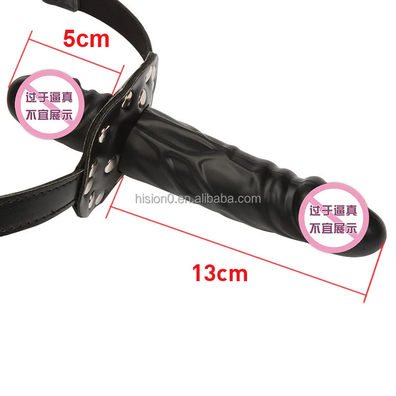 Dual Use Two Ends Dilidos Sex Mouth Gag With Nipple Clamp Leather Belt Rivets Decorated Stimualting Mouth Restraint