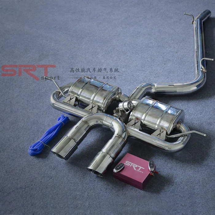 super racing tailpipe flexible exhaust pipe for Volkswagen Golf 7R exhaust tip cat back with quad double tip