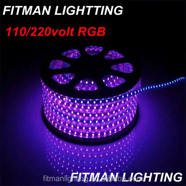 Newest best sell 220V 5050 60D 50meter/roll rgb led strip arduino