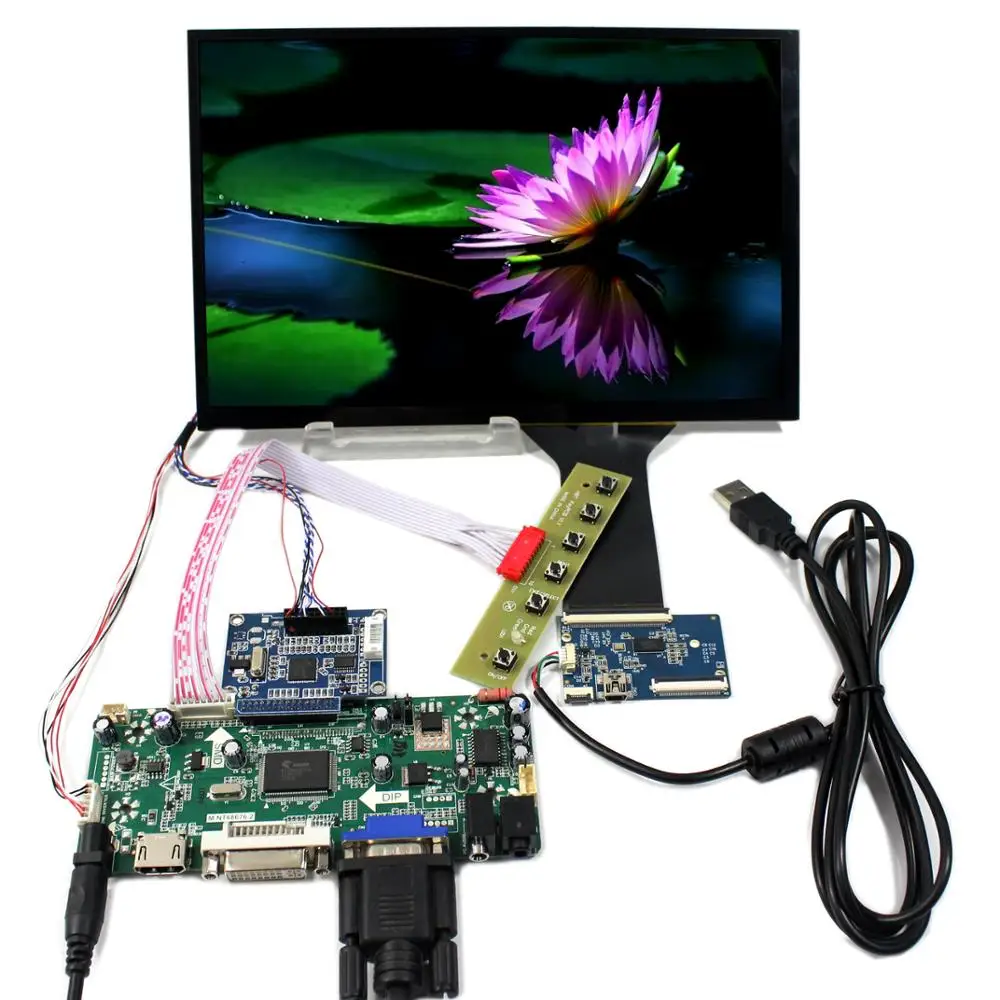 LCD Controller Board MNT68676 with 10.1inch LCD Panel B101UAN01 with Touch Screen