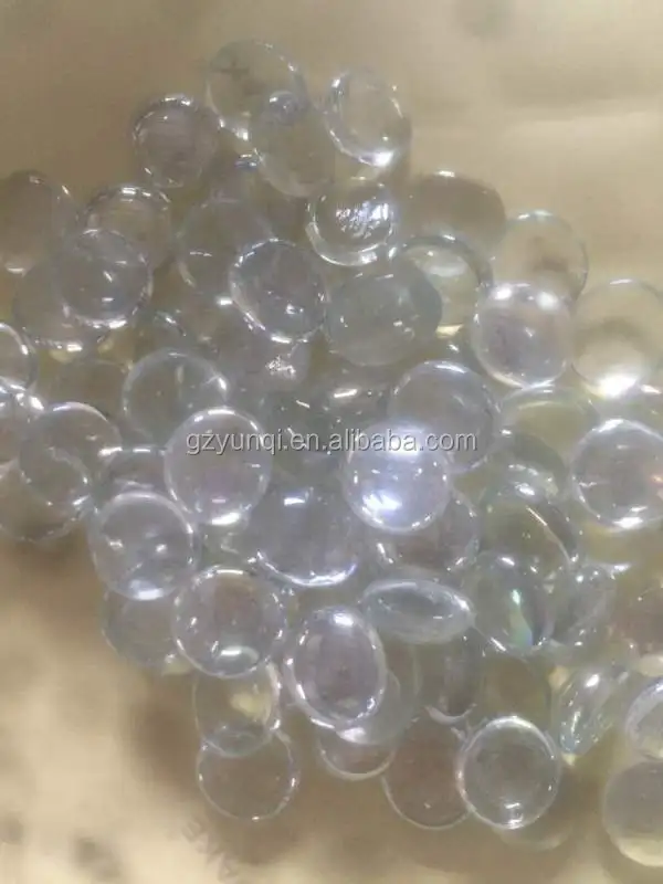 Clear flat back decorative glass pebbles for garden