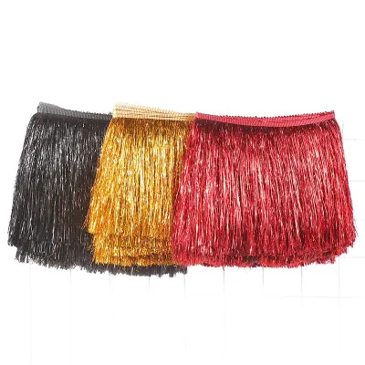 
Wholesale High Quality 20CM Gold and Silver Metallic Fringe Tassel For Garment Decoration 