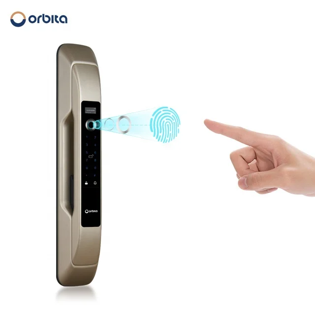 
ORBITA Keyless Battery Operated Waterproof Fingerprint biometric outdoor gate lock biometric hotel door lock 