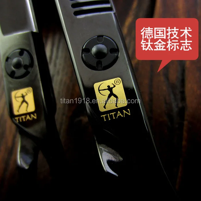 TITAN Hair Scissors Coating Hairdressing Scissors Titanium Suntachi Black Thinning Scissors Cutting Stainless Steel Straight