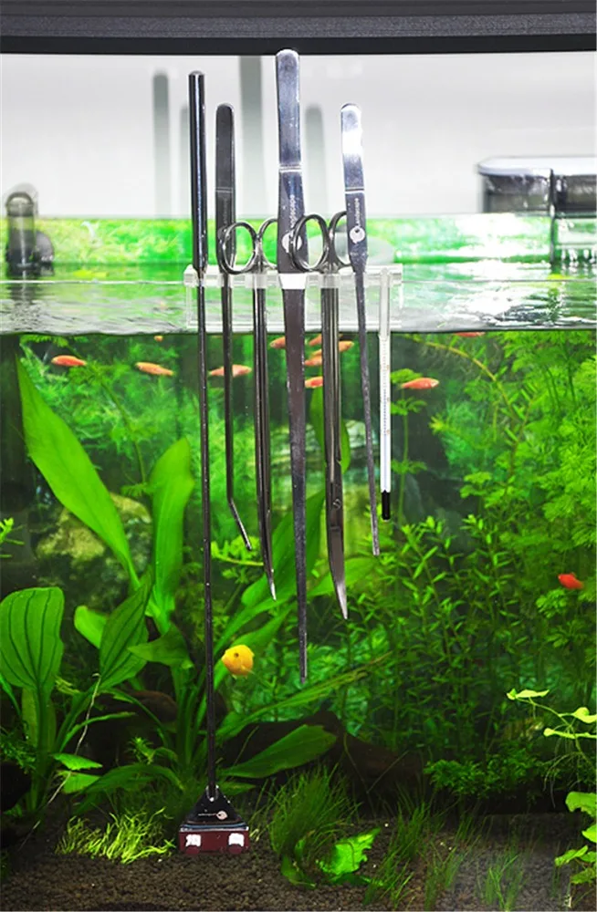 Aquarium landscaping acrylic garden plant tank maintenance tool holder