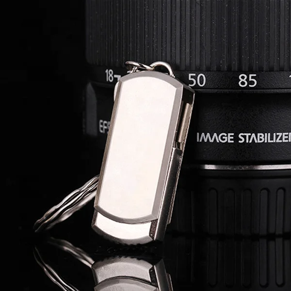 
Rotatable Metal Key Chain USB Stick USB 2.0 Customized LOGO USB Flash Drive 