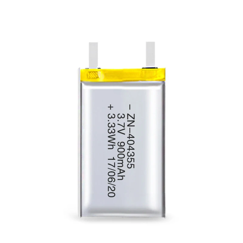 404355 CB/UN38.3 Сертифицированный 3,7 v 900mA перезаряжаемый полимерный литиевый аккумулятор