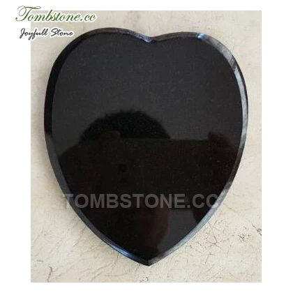 
Stone memorial black granite plaques heart shape oval shape 
