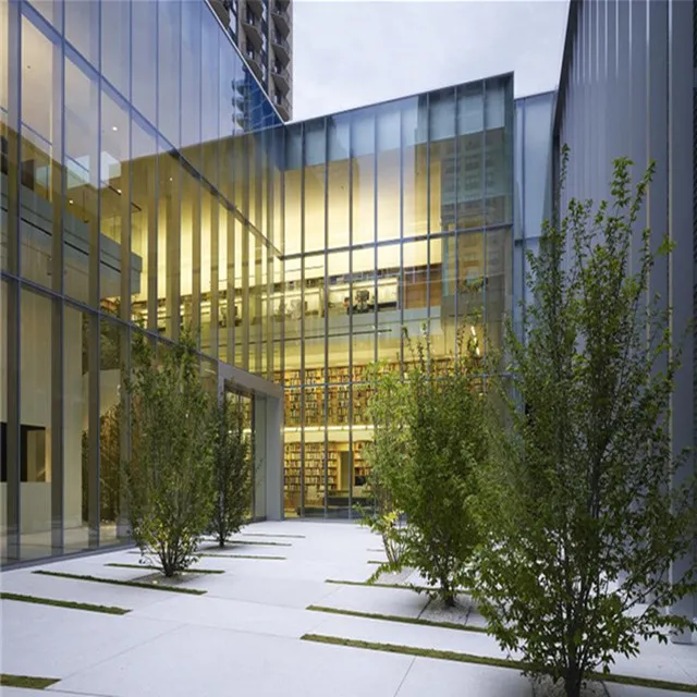 Steel Structure Construction Fabrication Glass Curtain Wall Building