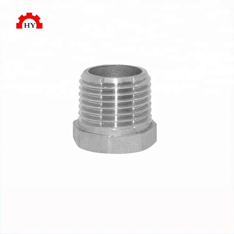 Stainless steel 304 316 threaded pipe reducing hexagonal bushing