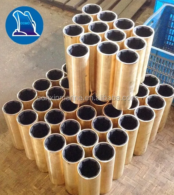 High quality marine water lubricated rubber shaft sleeve type brass bearing