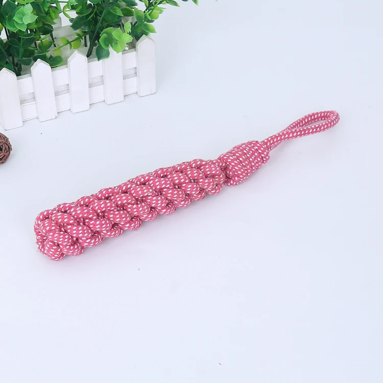 Durable braided cotton corn stick dog teeth chew molar pet rope toy