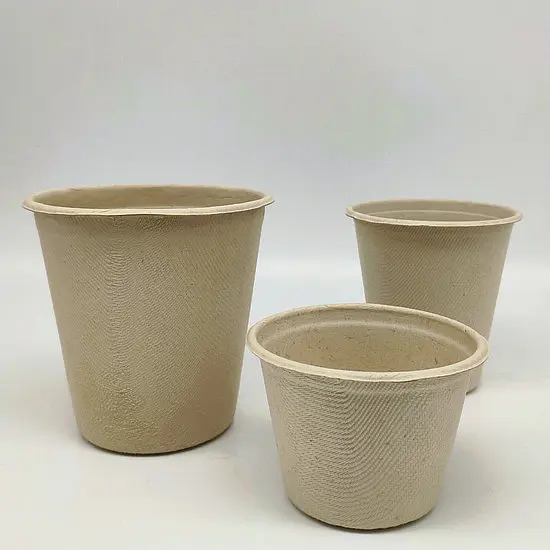 
Compostable Paper Pulp Cup Ice Cream Bagasse Cups 140ml 