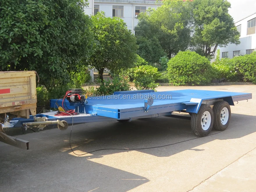 Электрическая лебедка, наклонный бортовой автомобильный прицеп