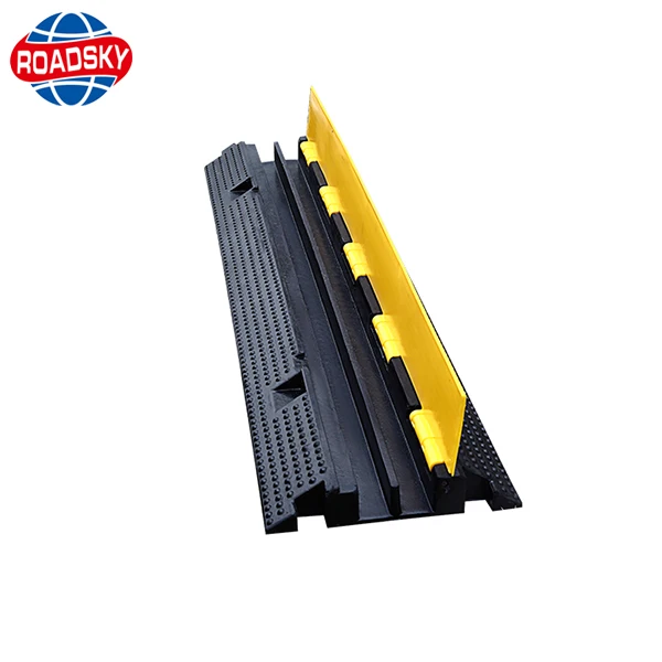 flexible rubber ramp protector 5 channel cable bridge