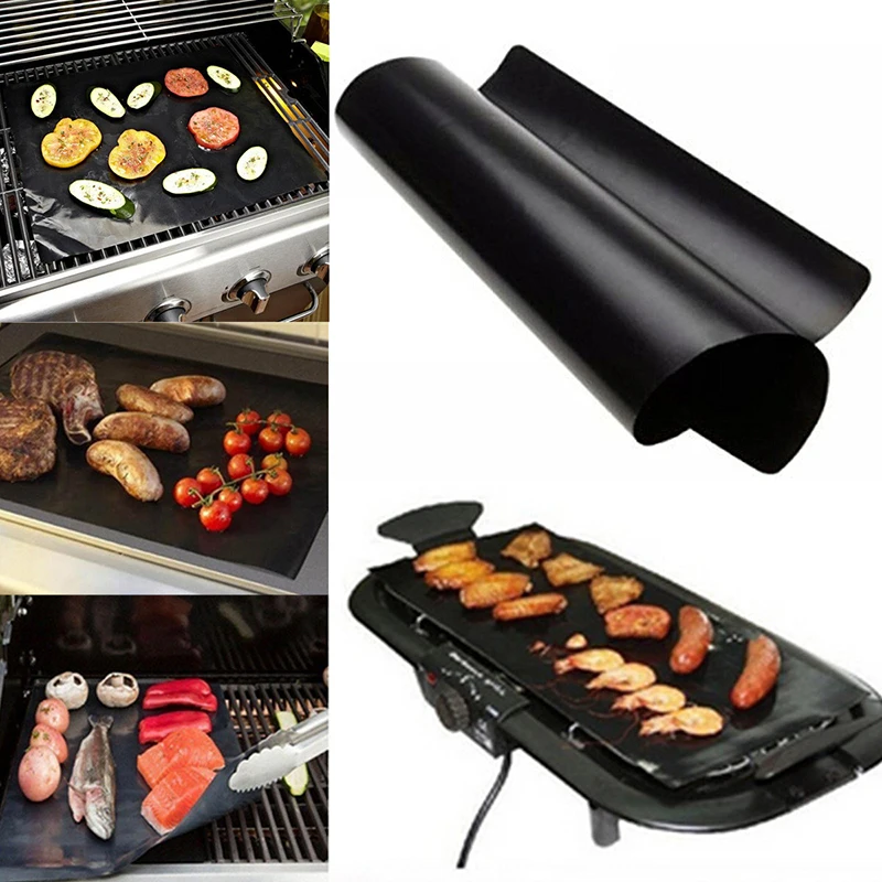 
Amazon Hot Sizes Non-stick Heavy Duty Barbecue BBQ Grill Mat Pan Pad Oven Liner 